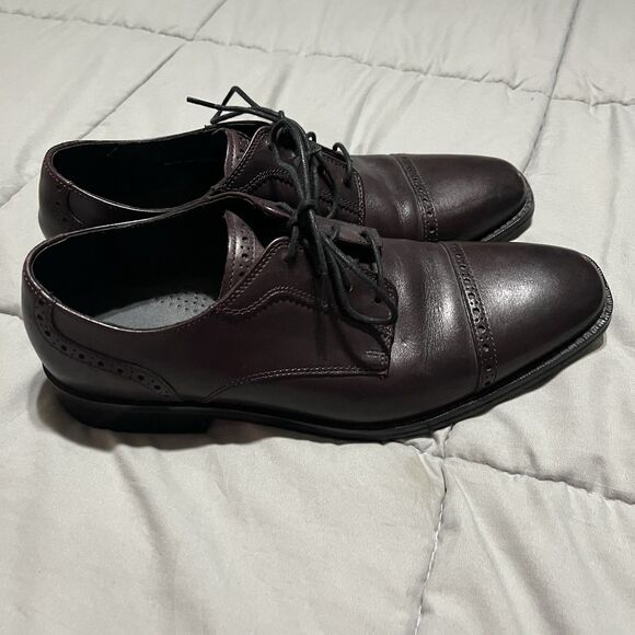 Cole Haan Jefferson Grand 2.0 Mens Size 12D Brown Classic Wingtip Oxford Shoes - Picture 5 of 10